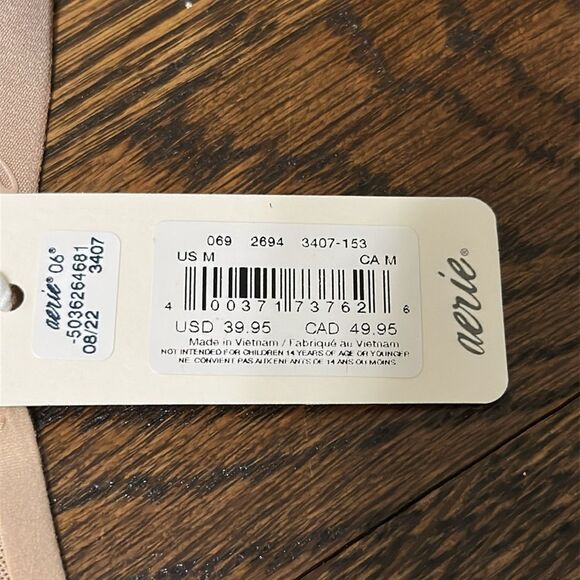 NWT Smoothez by Aerie Nude Sheer Bralette in Medium - Picture 3 of 8